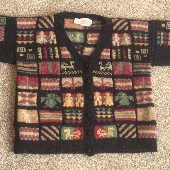 Putumayo Vintage Wool Cardigan Sweater - Picture 2 of 9